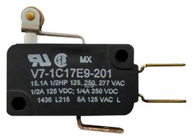 HONEYWELL V7-1C17E9-201 MICROSWITCH, ROLLER, SPDT, 277VAC, 15A