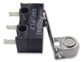 OMRON ELECTRONIC COMPONENTS D2FFL2 Microswitch, SPDT, Roller Lever, Solder, 1 A, 125 V RoHS Compliant: Yes