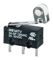 WURTH ELEKTRONIK 463093370402 MICROSWITCH, SPST, 2A, 30VDC, 80GF, THT ROHS COMPLIANT: YES