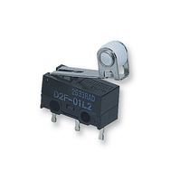 OMRON ELECTRONIC COMPONENTS D2F-01L2 Microswitch, D2F Series, SPDT, Roller Lever, Solder, 100 mA RoHS Compliant: Yes