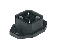 HIRSCHMANN G 4 A 5 M BLACK Rectangular Power Connector, 4 Contacts, G Series, Panel Mount, Solder, Plug