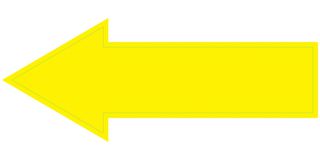 Señal de alerta, flecha grande, amarilla