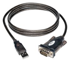 EATON TRIPP LITE U209-000-R Cable Adaptador Serial USB, USB A Macho a DB9 Hembra, 5 ft, Puerto Serial RS-232, Negro
